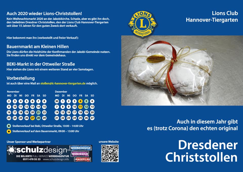 Werbeagentur Schulz-Design sponsert Flyer für den Lions Club Hannover-Tiergarten