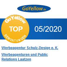 Werbeagentur Schulz-Design erneut von GoYellow.de als TOP Unternehmen in der Branche 