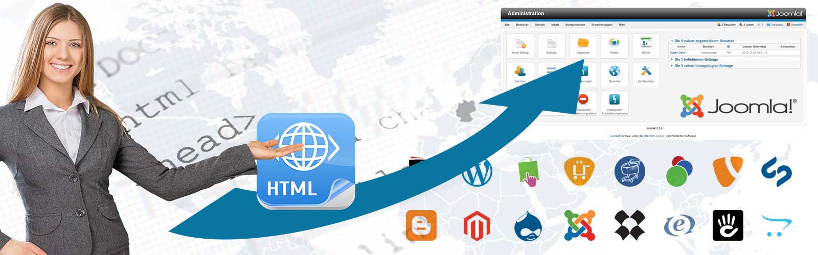 Individuelles CMS Templatedesign für Joomla