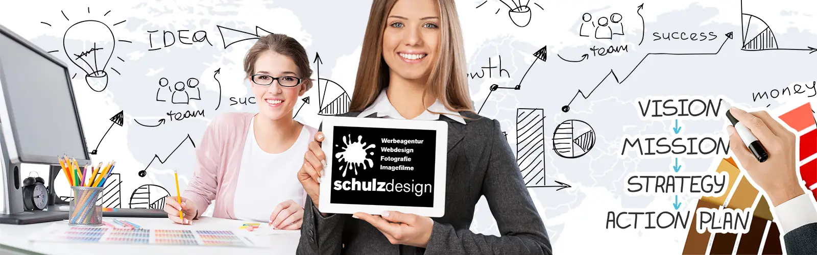 Werbeagentur: Design von professionellen Werbegrafiken